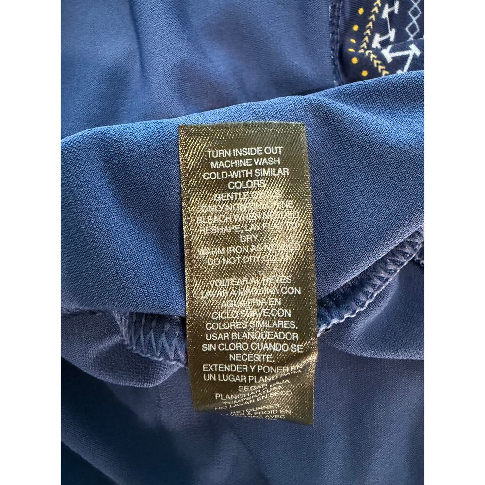 ✨ WHBM Blue Embroidered Halter Dress SP Petite Stretch Resort Chic 💙 - Picture 6 of 6